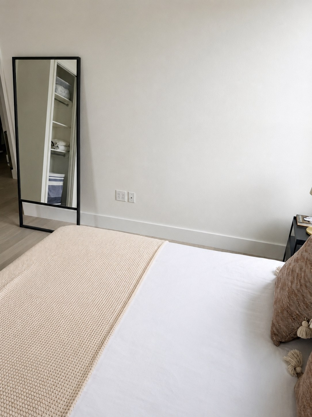 Clean painted bedroom wall finish by Residential Finishes LLC in Westchester NY